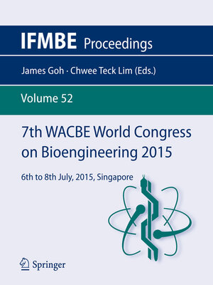 cover image of 7th WACBE World Congress on Bioengineering 2015